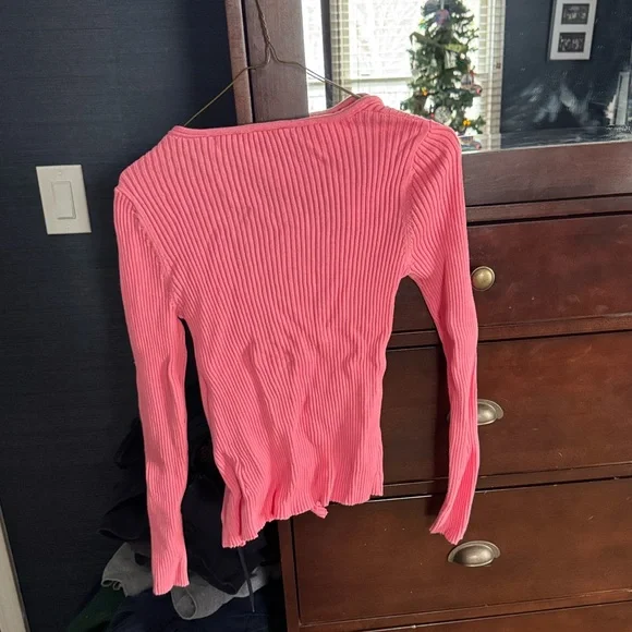 Pink Ruffled Cardigan - Picture 3 of 6